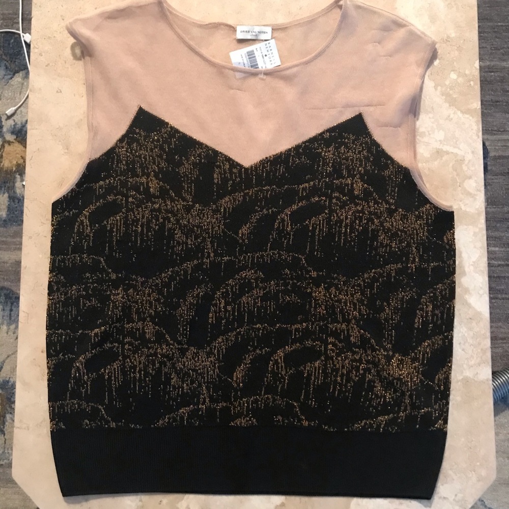 DRIES VAN NOTEN sweater vest runway 2020